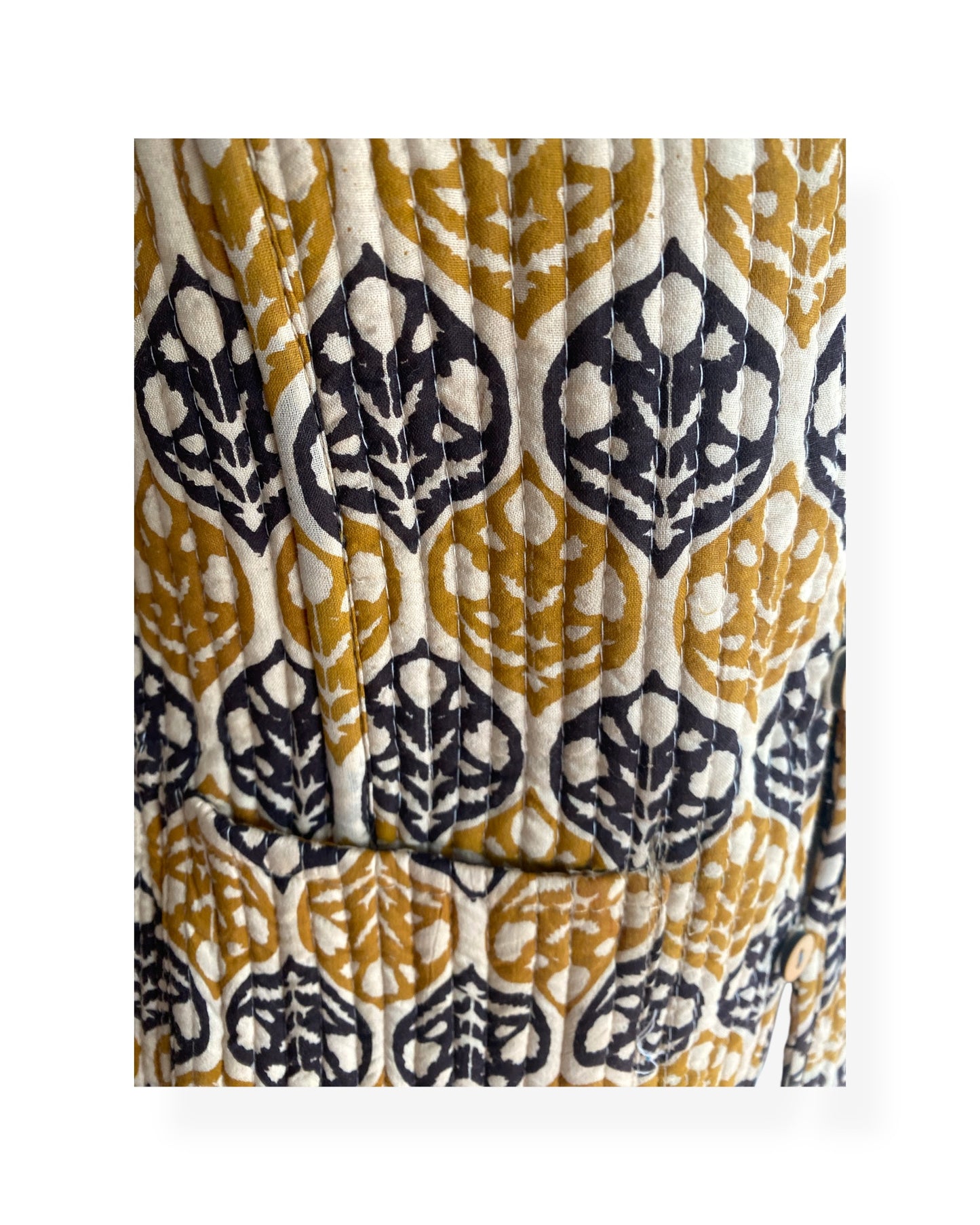 Autumn patti(Leaves) print Reversible jacket