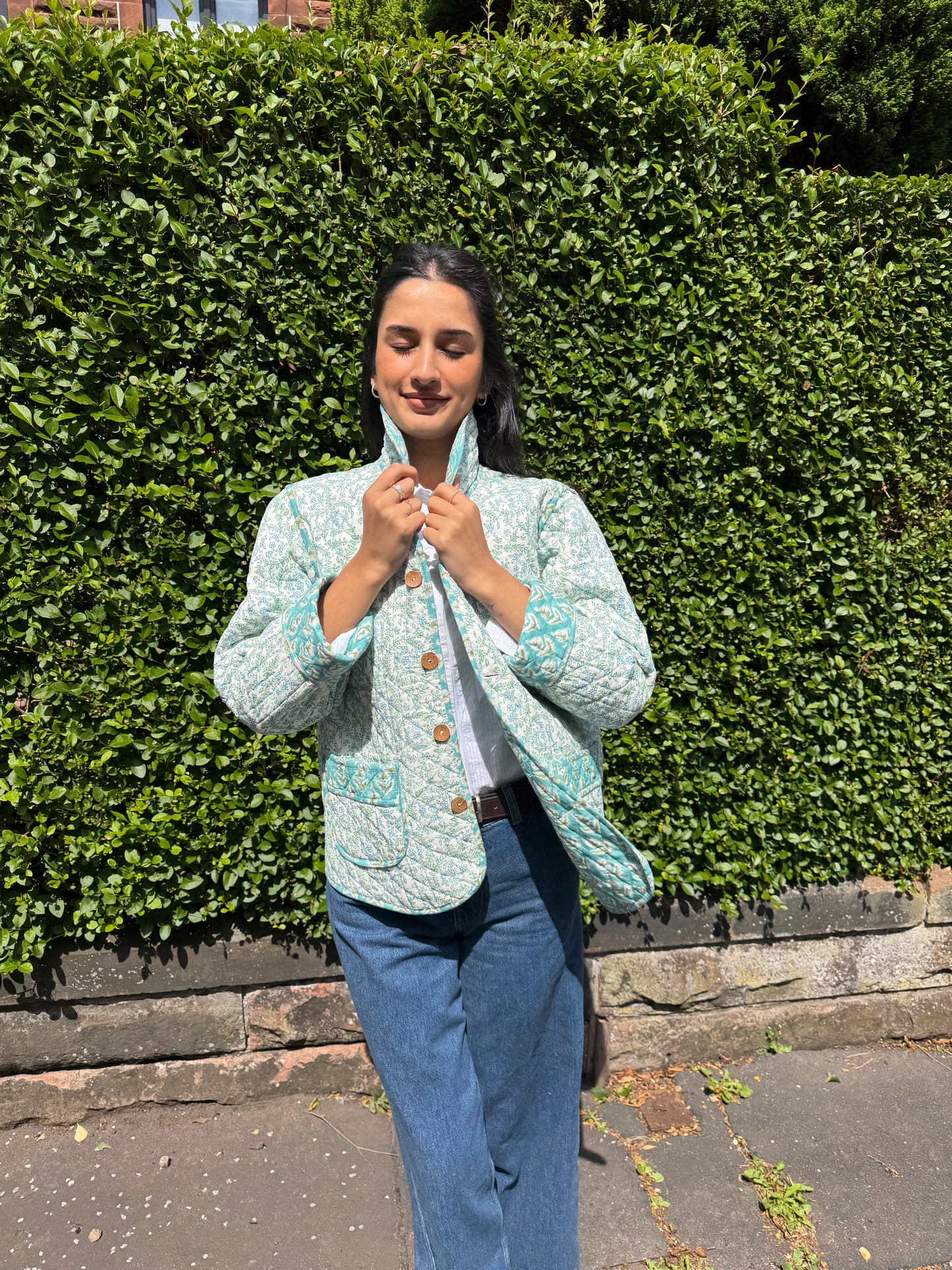 Tiffany Blue Reversible Boxy Jacket