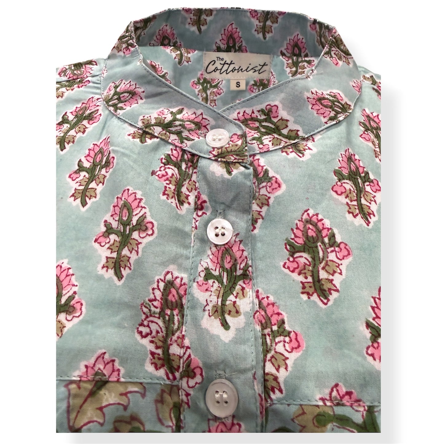 Duck-egg bloom Print Top
