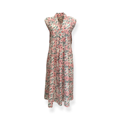 Soft Coral Sage Florals print nightdress