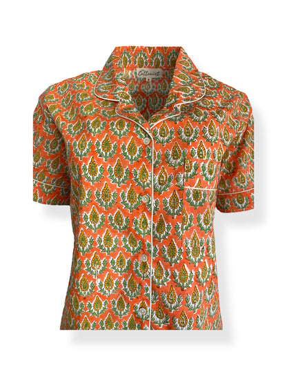 Tangerine & Green booti Shorts set