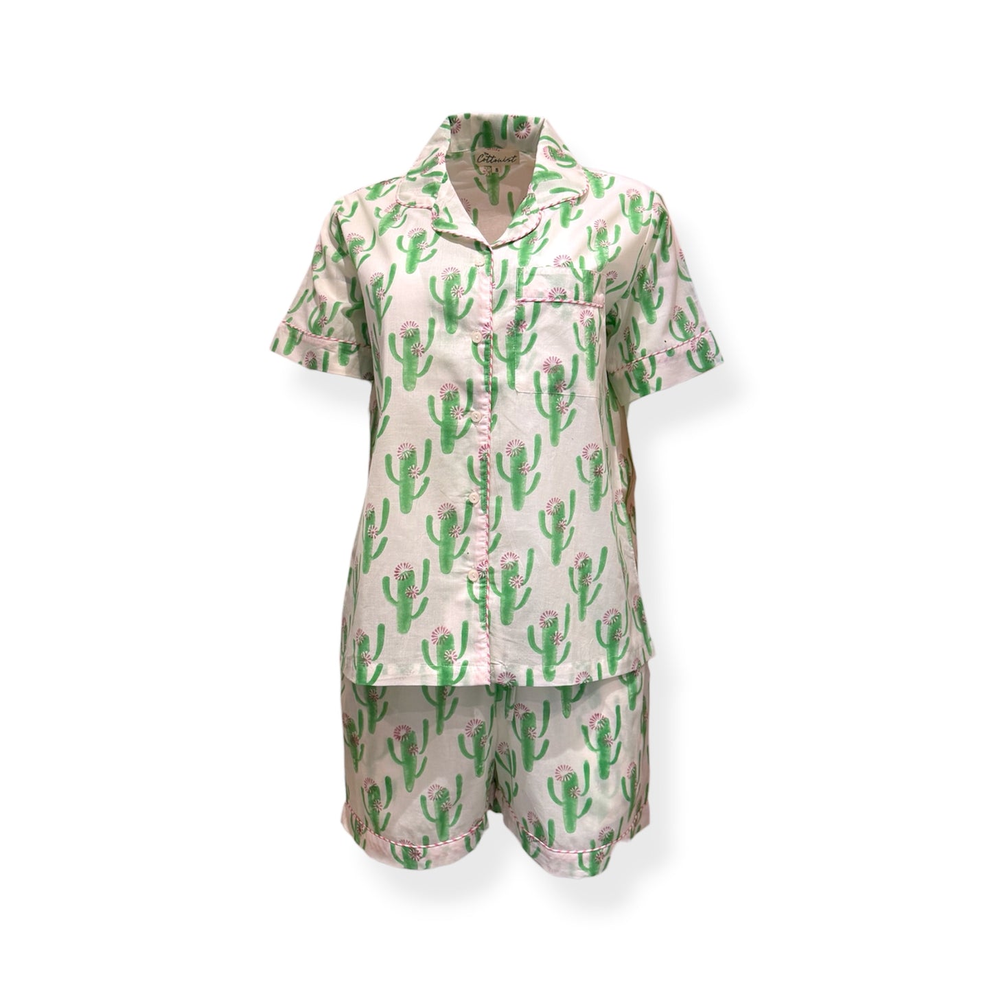 Cute Cactus print shorts set