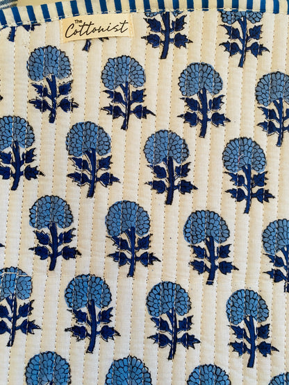 Blue Booti Quilted Laptop Sleeve