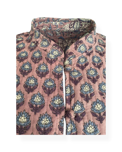Mauve Guls print Reversible jacket