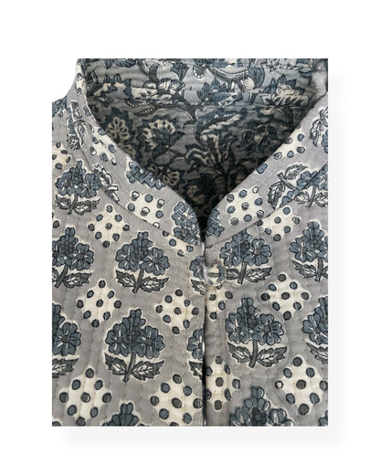 Grey Booti print Reversible jacket
