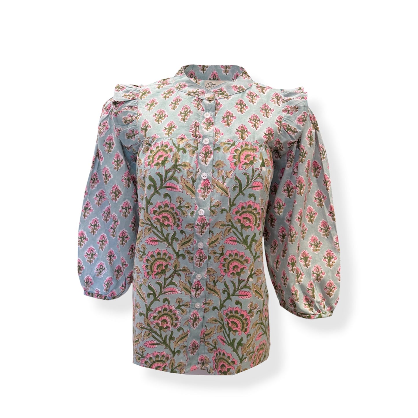 Duck-egg bloom Print Top