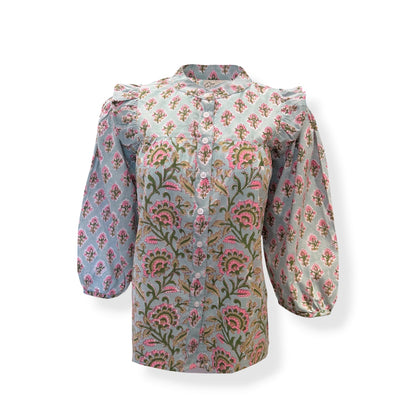 Duck-egg bloom Print Top