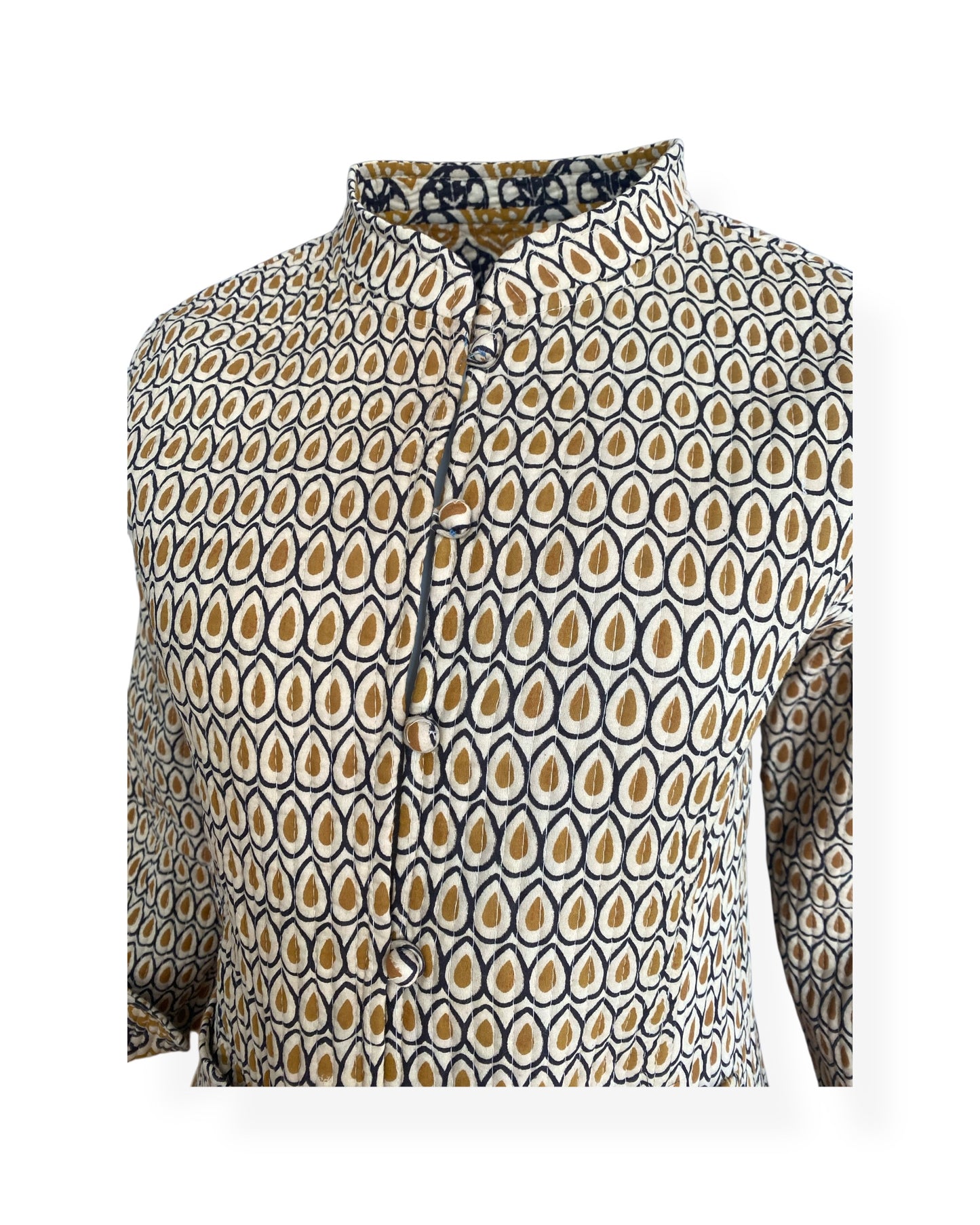 Autumn patti(Leaves) print Reversible jacket
