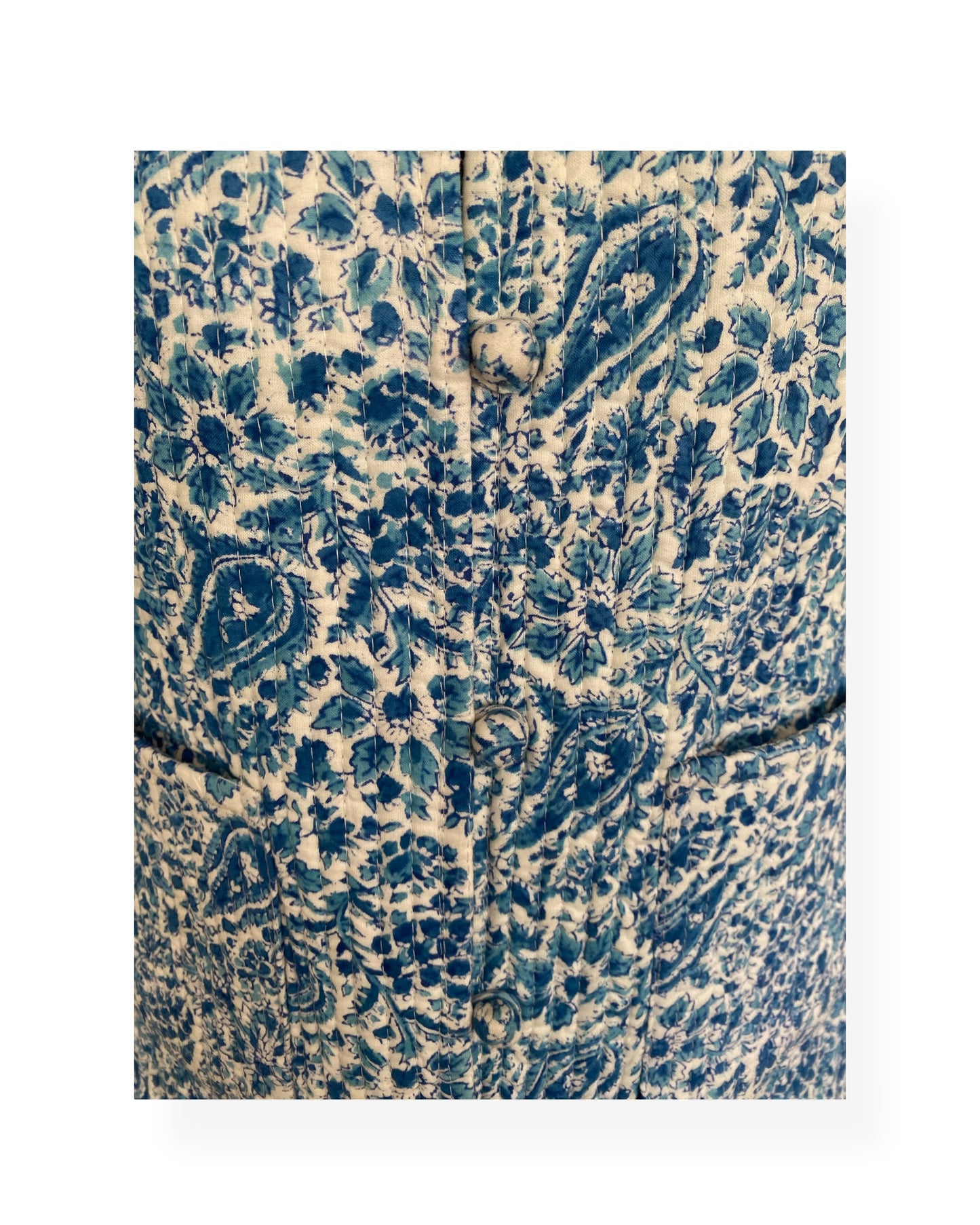 Neelam(Blue) Booti print Reversible jacket