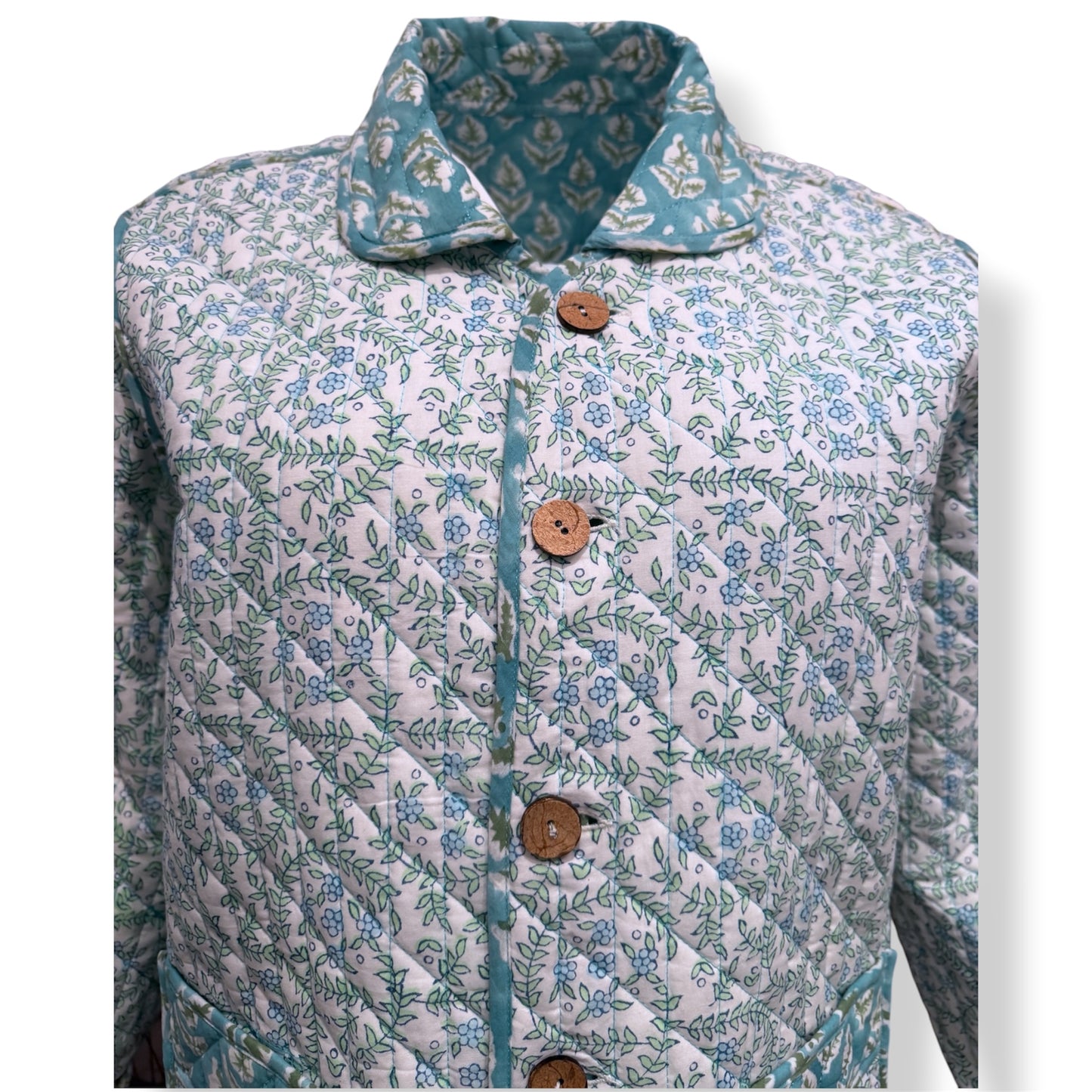 Tiffany Blue Reversible Boxy Jacket