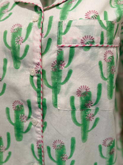 Cute Cactus print shorts set