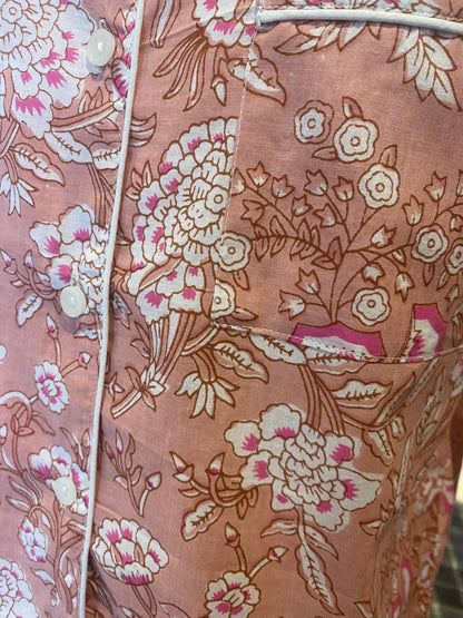 Dusty Rose Garden print Pyjama set