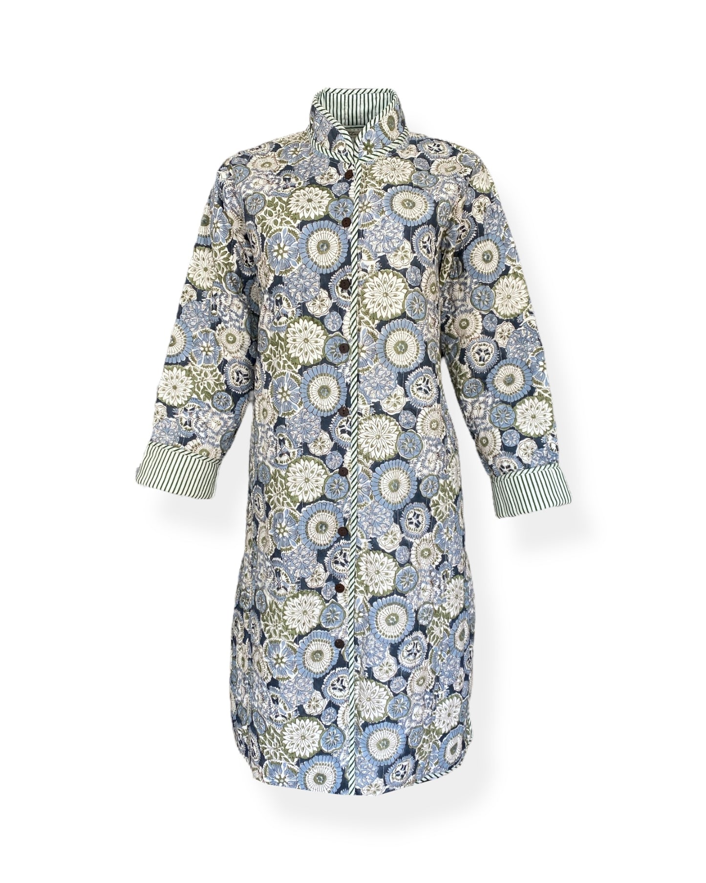 Blue Daisies Flora Quilted Jacket