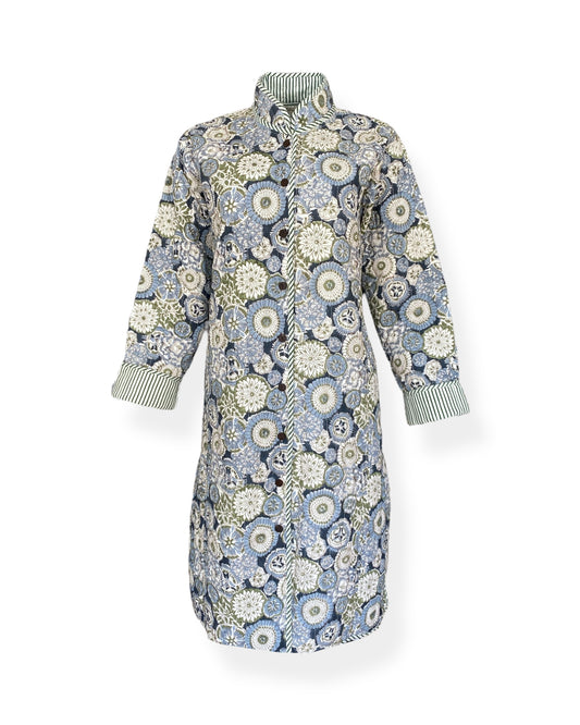 Blue Daisies Flora Quilted Jacket