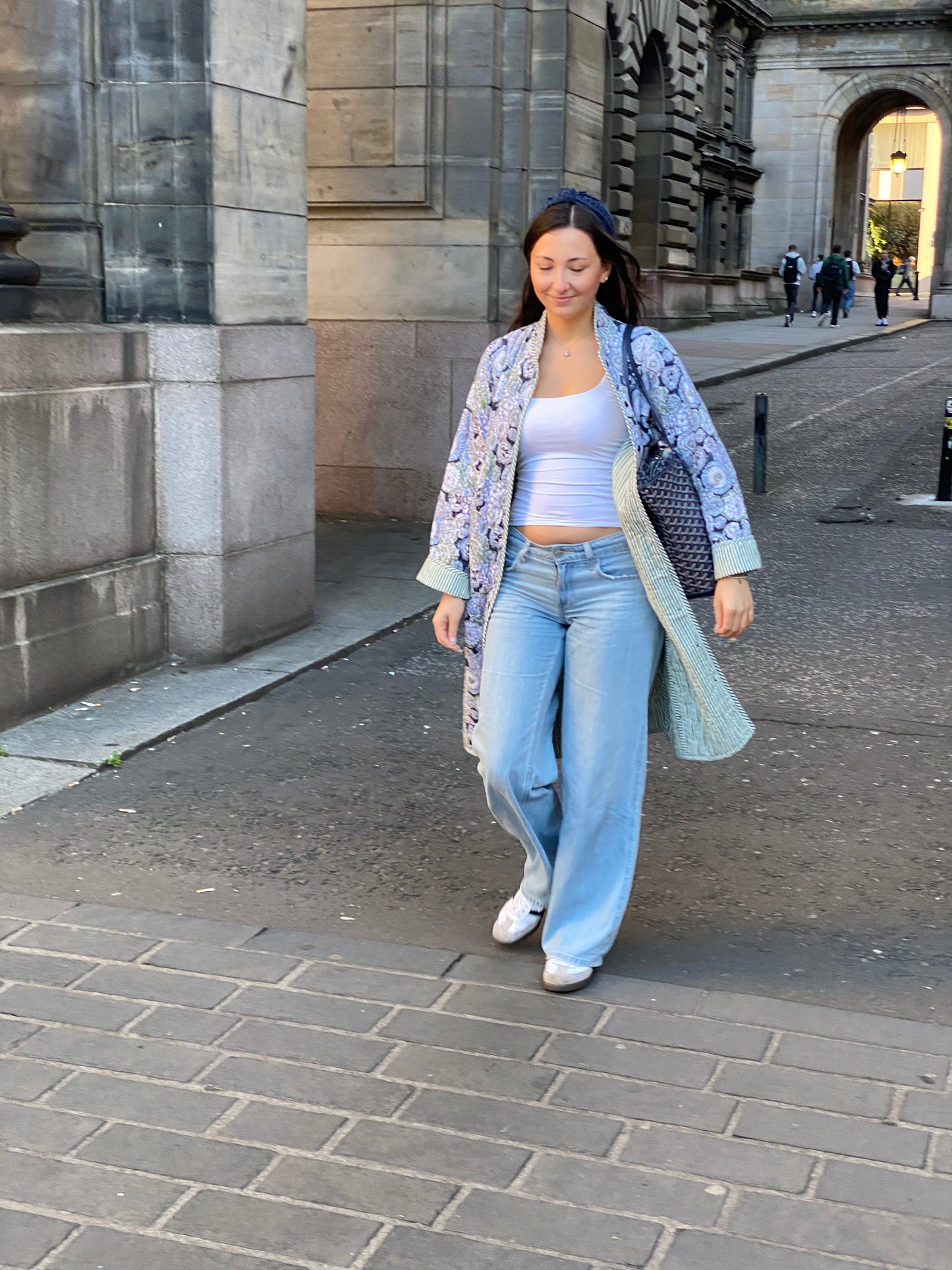 Blue Daisies Flora Quilted Jacket