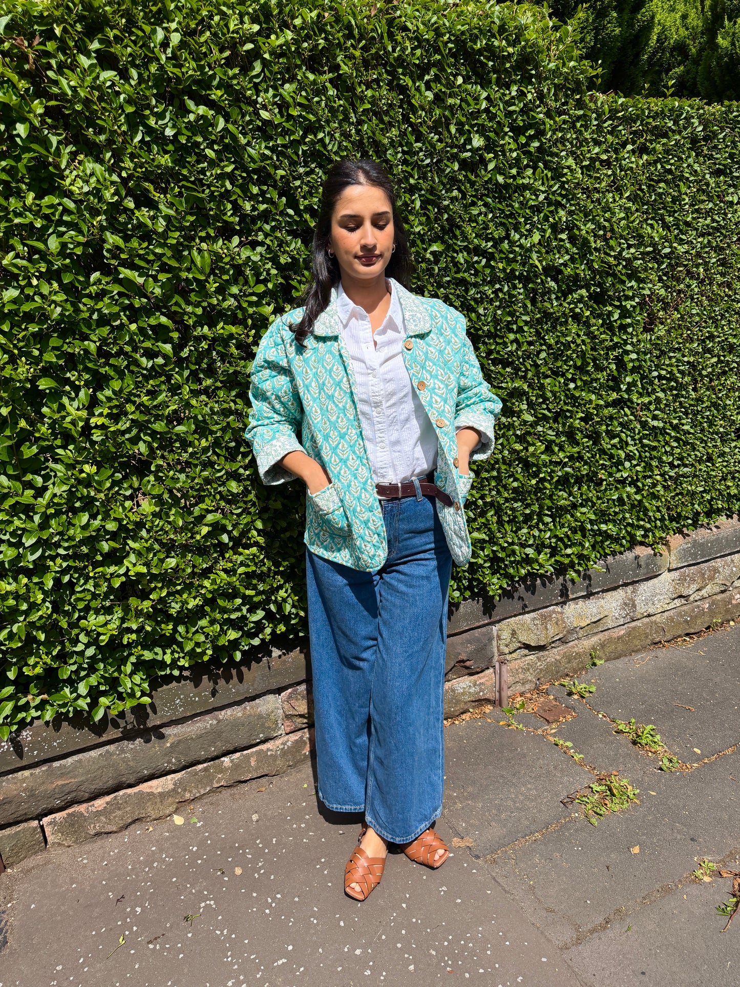 Tiffany Blue Reversible Boxy Jacket