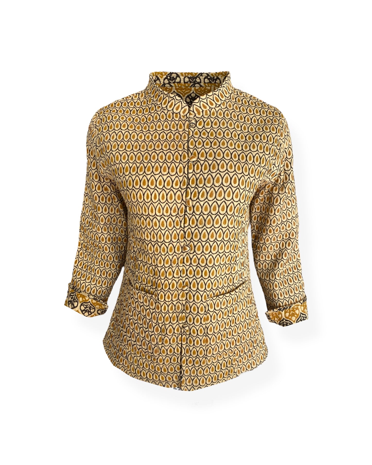 Autumn patti(Leaves) print Reversible jacket