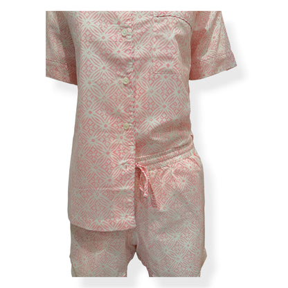 Pink Chint print shorts set
