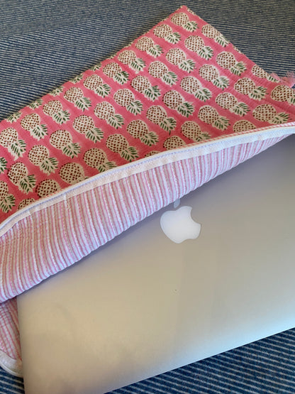 Pretty Pineapple Quilted Laptop Sleeve