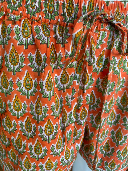 Tangerine & Green booti Shorts set