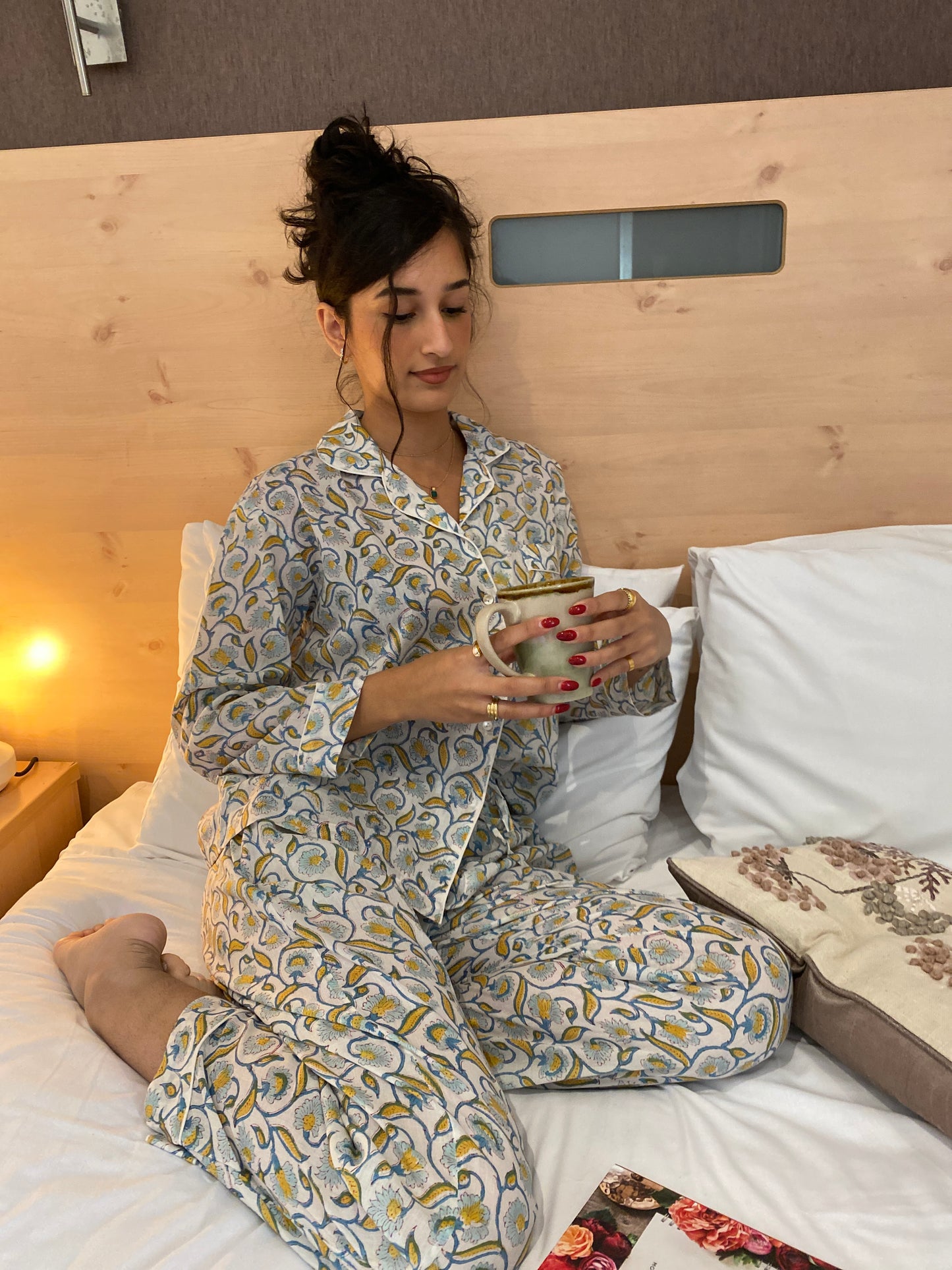 Lemonleaf handblock print Pyjama set