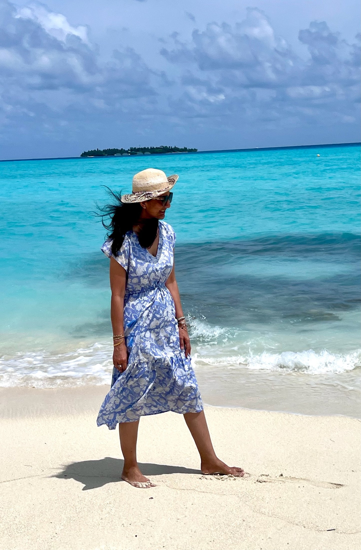 Lavender-Blue Raha dress.