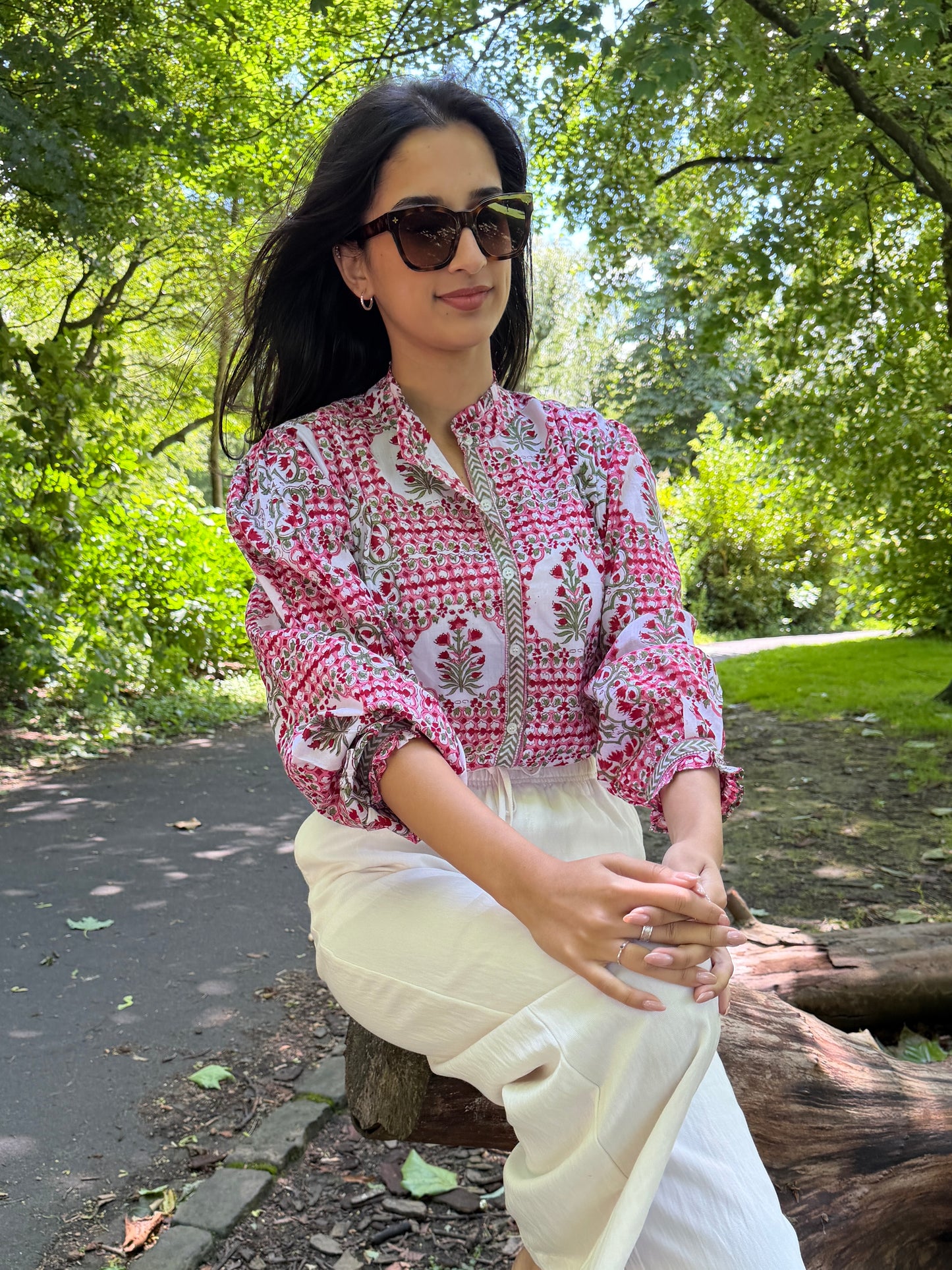 Gulnaar print top