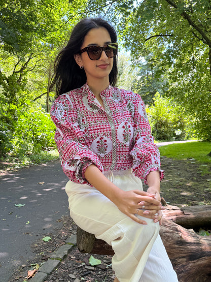 Gulnaar print top