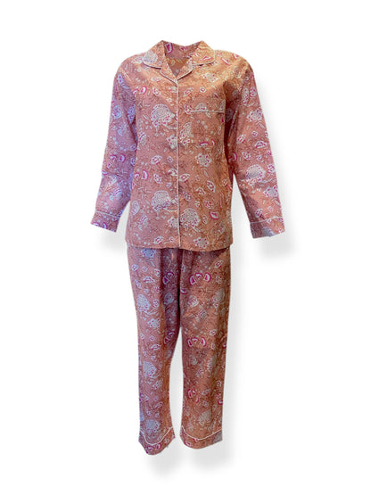 Dusty Rose Garden print Pyjama set