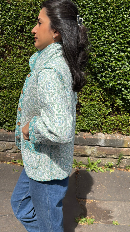 Tiffany Blue Reversible Boxy Jacket