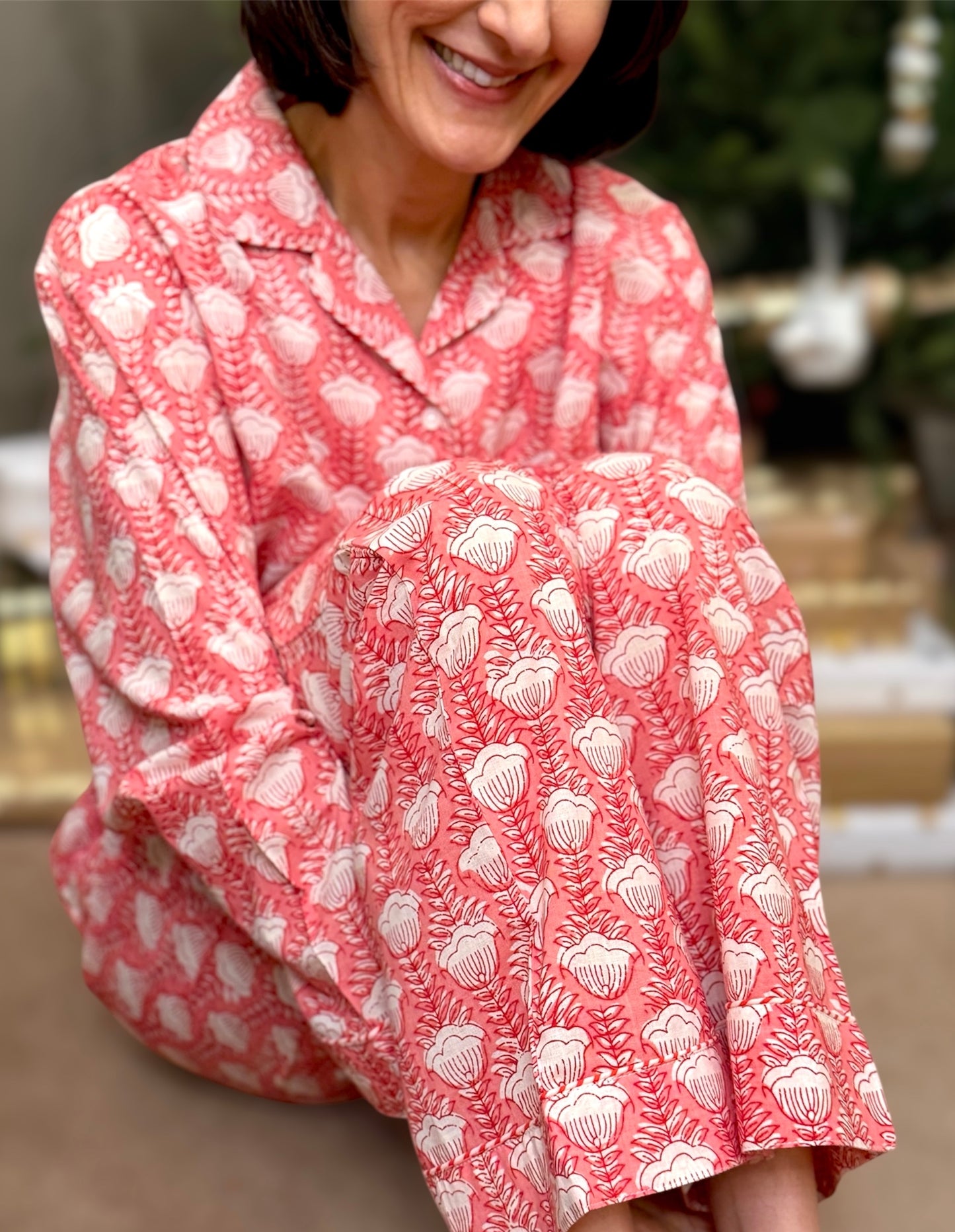 Coral Blooms print Pyjama set