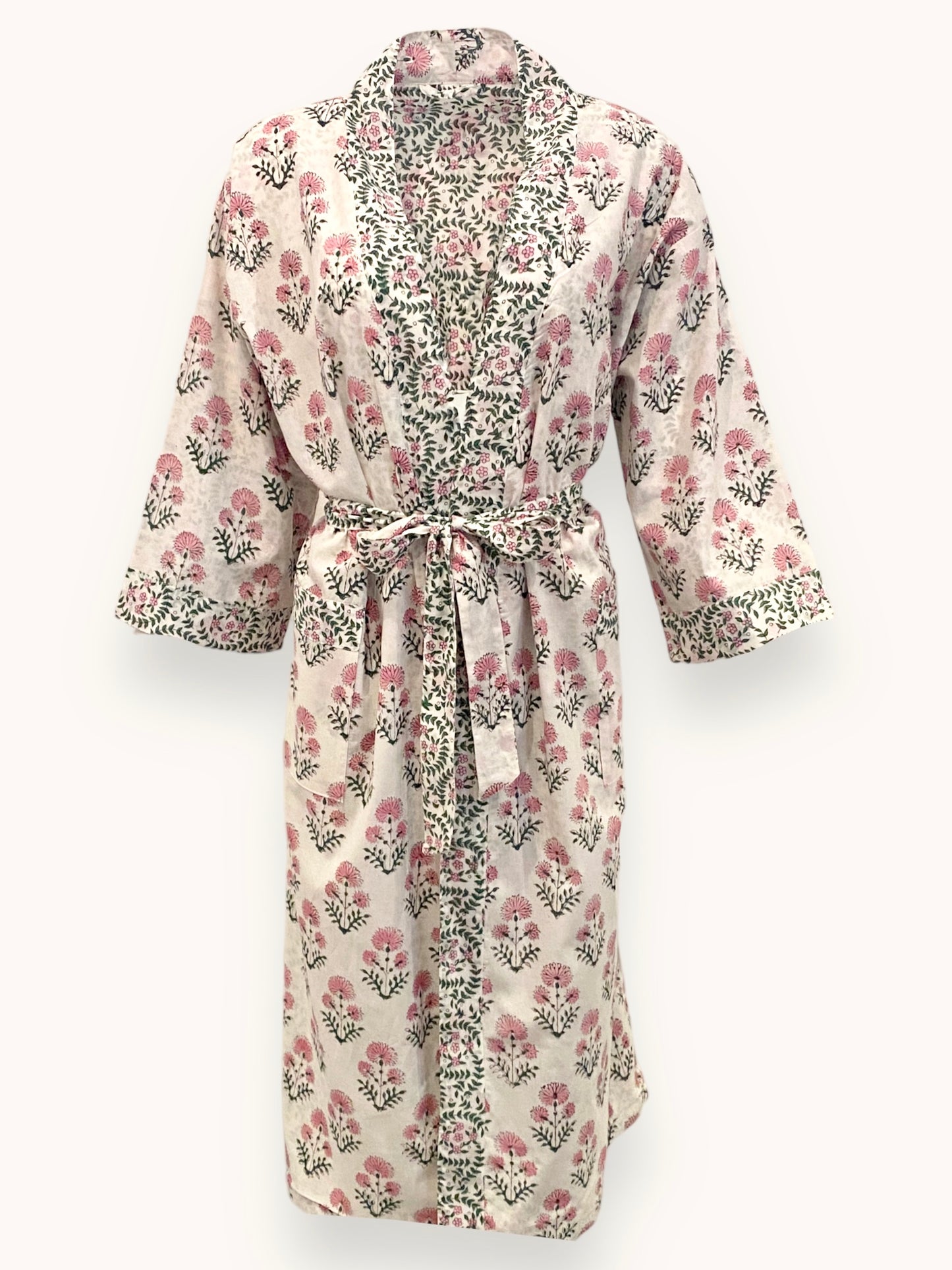 Summer Florals Reversible Cotton Robe/Kaftan