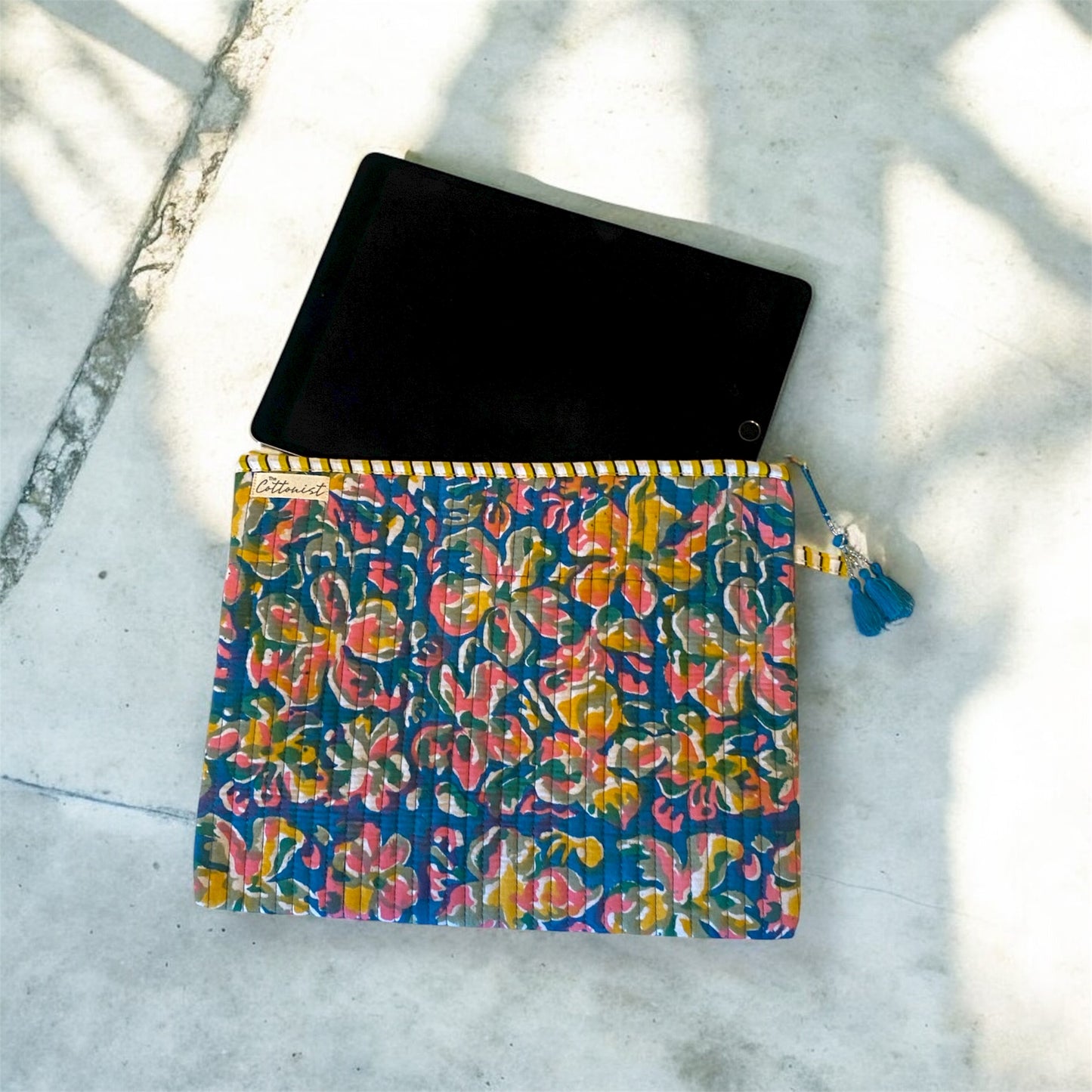 Multicolour Abstract Tablet Quilted Sleeve