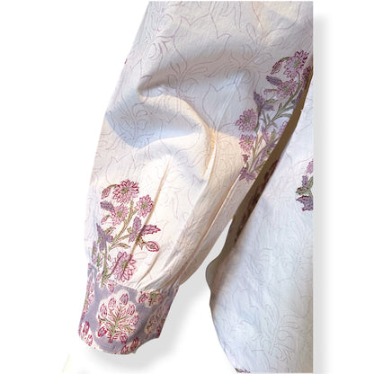 Lilac Boota Pintuck Top
